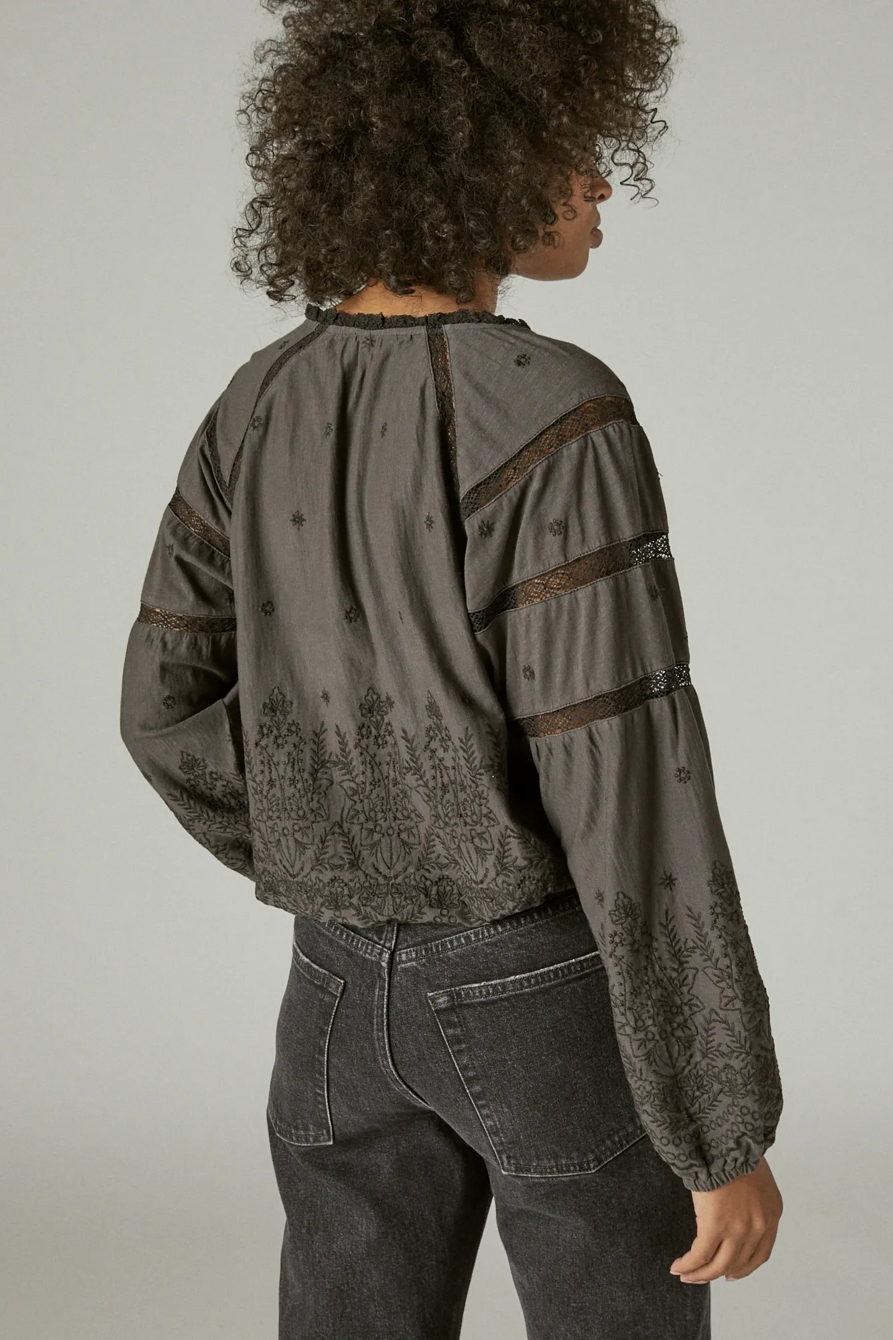 LONG SLEEVE EMBROIDERED KNIT TOP, image 4