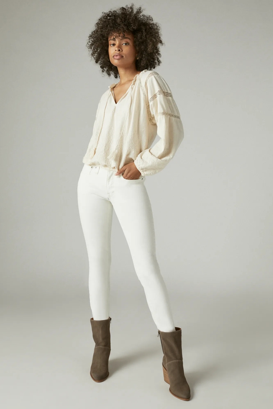 LONG SLEEVE EMBROIDERED KNIT TOP, image 2
