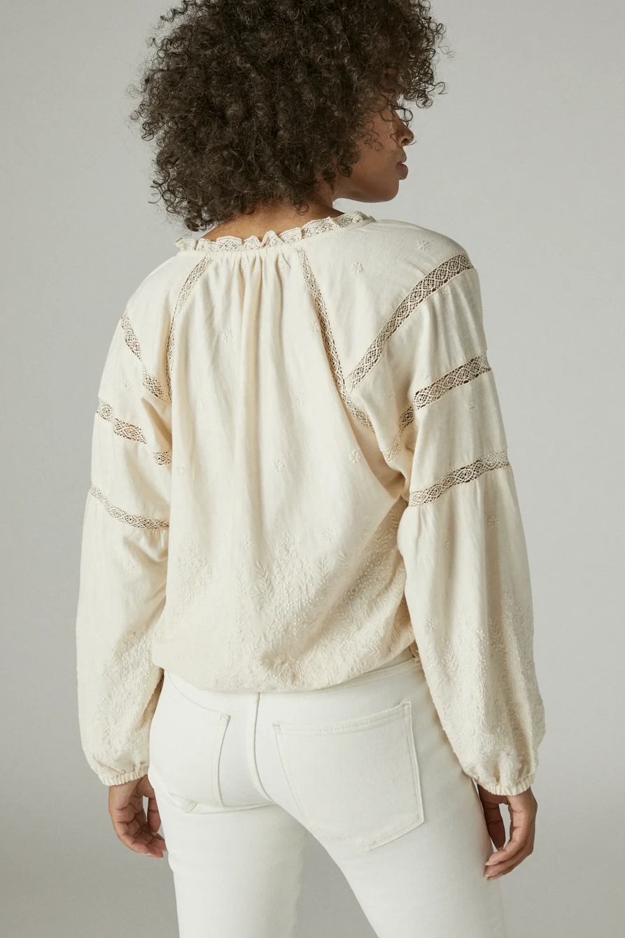 LONG SLEEVE EMBROIDERED KNIT TOP, image 4