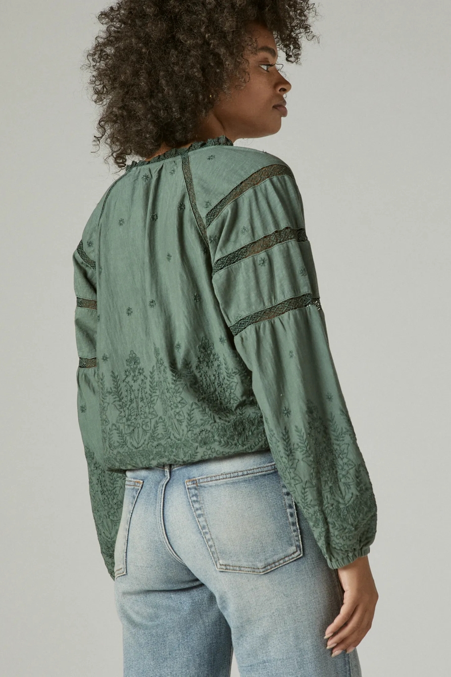 LONG SLEEVE EMBROIDERED KNIT TOP, image 3