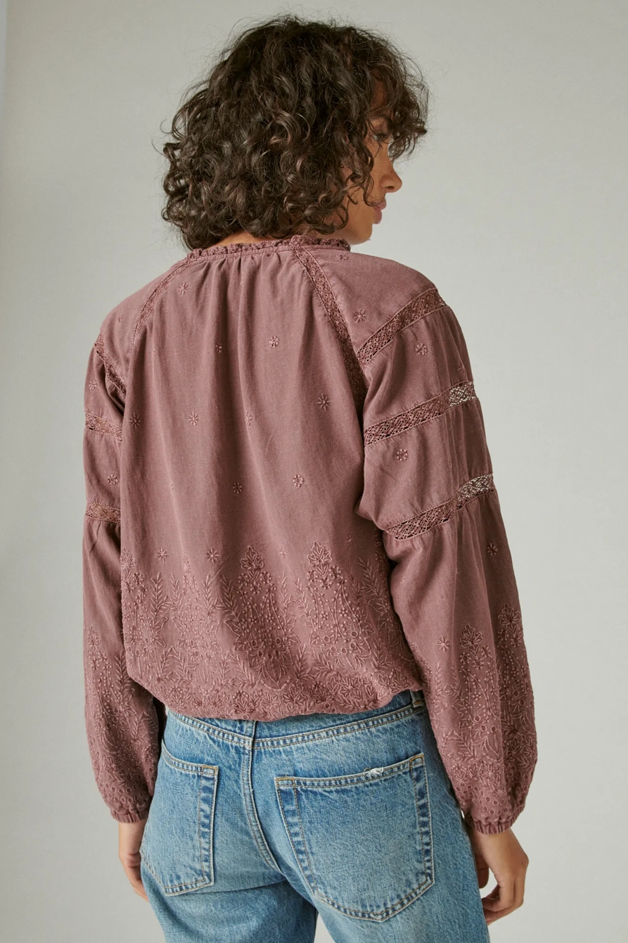 LONG SLEEVE EMBROIDERED KNIT TOP, image 4