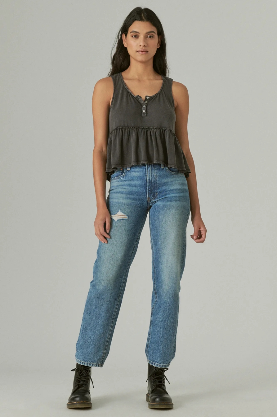 BABYDOLL HENLEY TANK, image 2