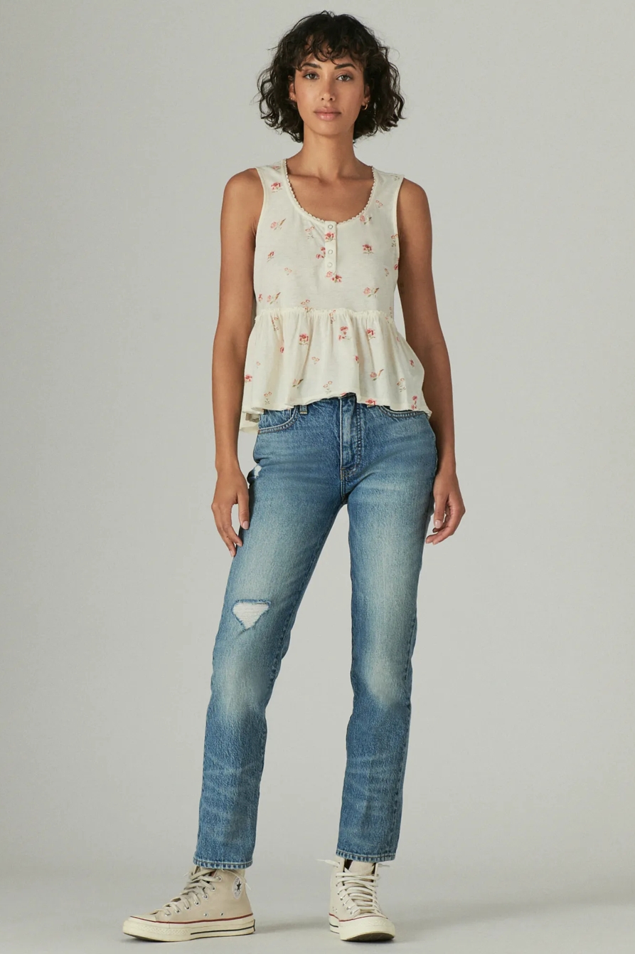 BABYDOLL HENLEY TANK, image 2