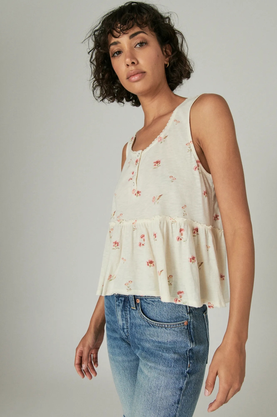 BABYDOLL HENLEY TANK, image 3