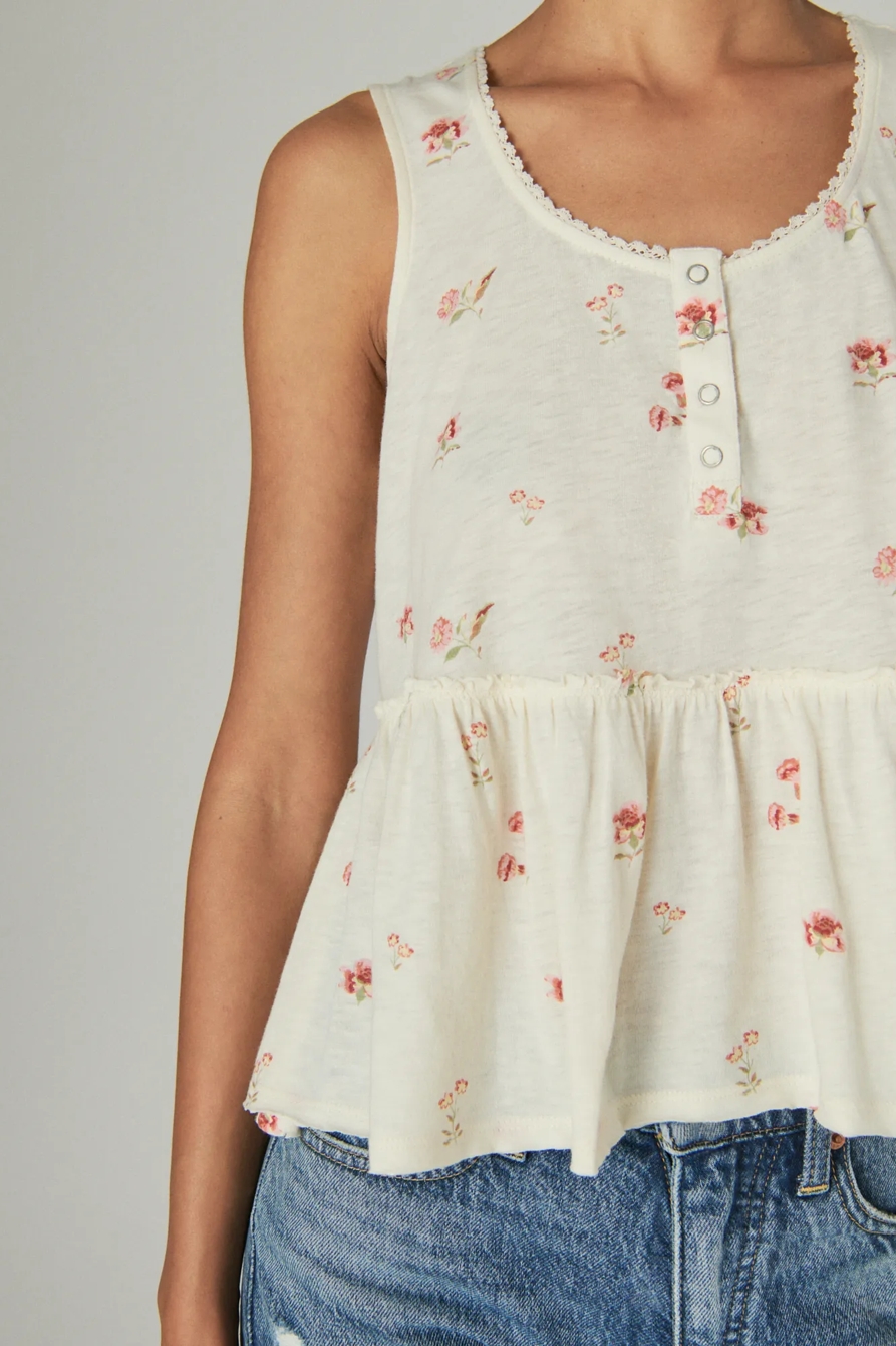 BABYDOLL HENLEY TANK, image 5