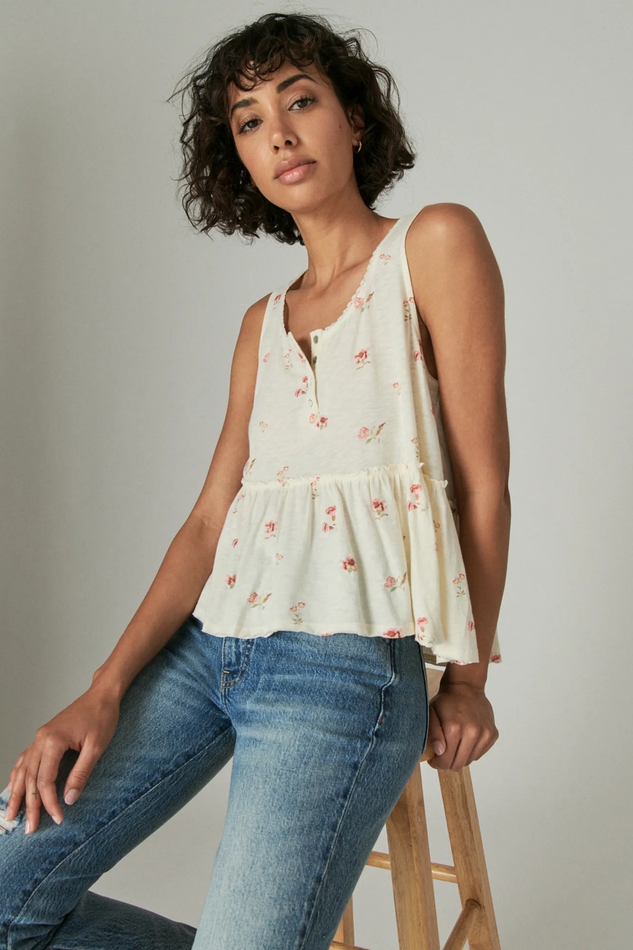 BABYDOLL HENLEY TANK, image 6