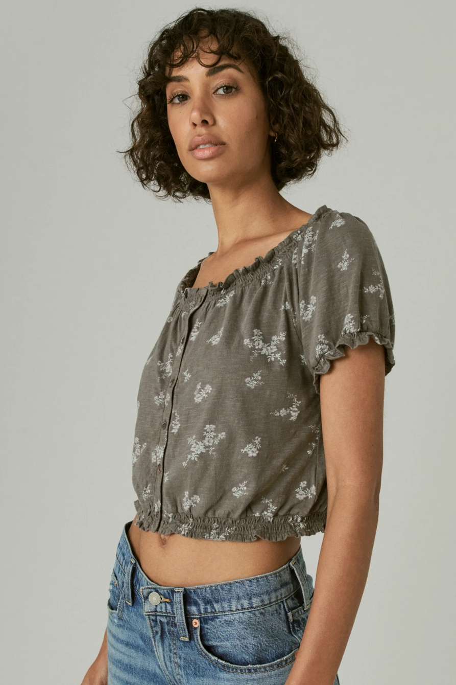 FEMININE BUBBLE HEM WITH BUTTONS, image 3