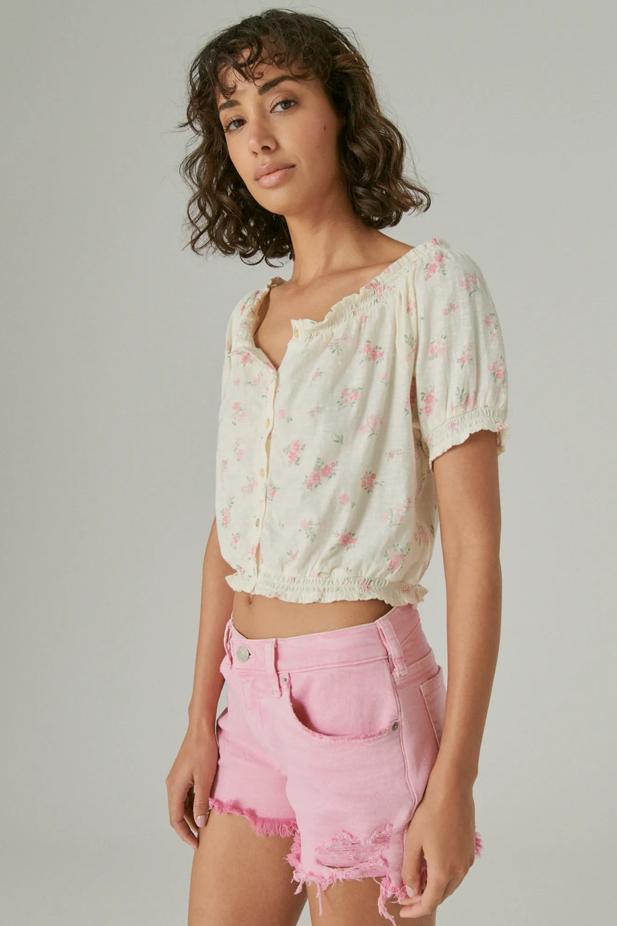 FEMININE BUBBLE HEM WITH BUTTONS, image 3