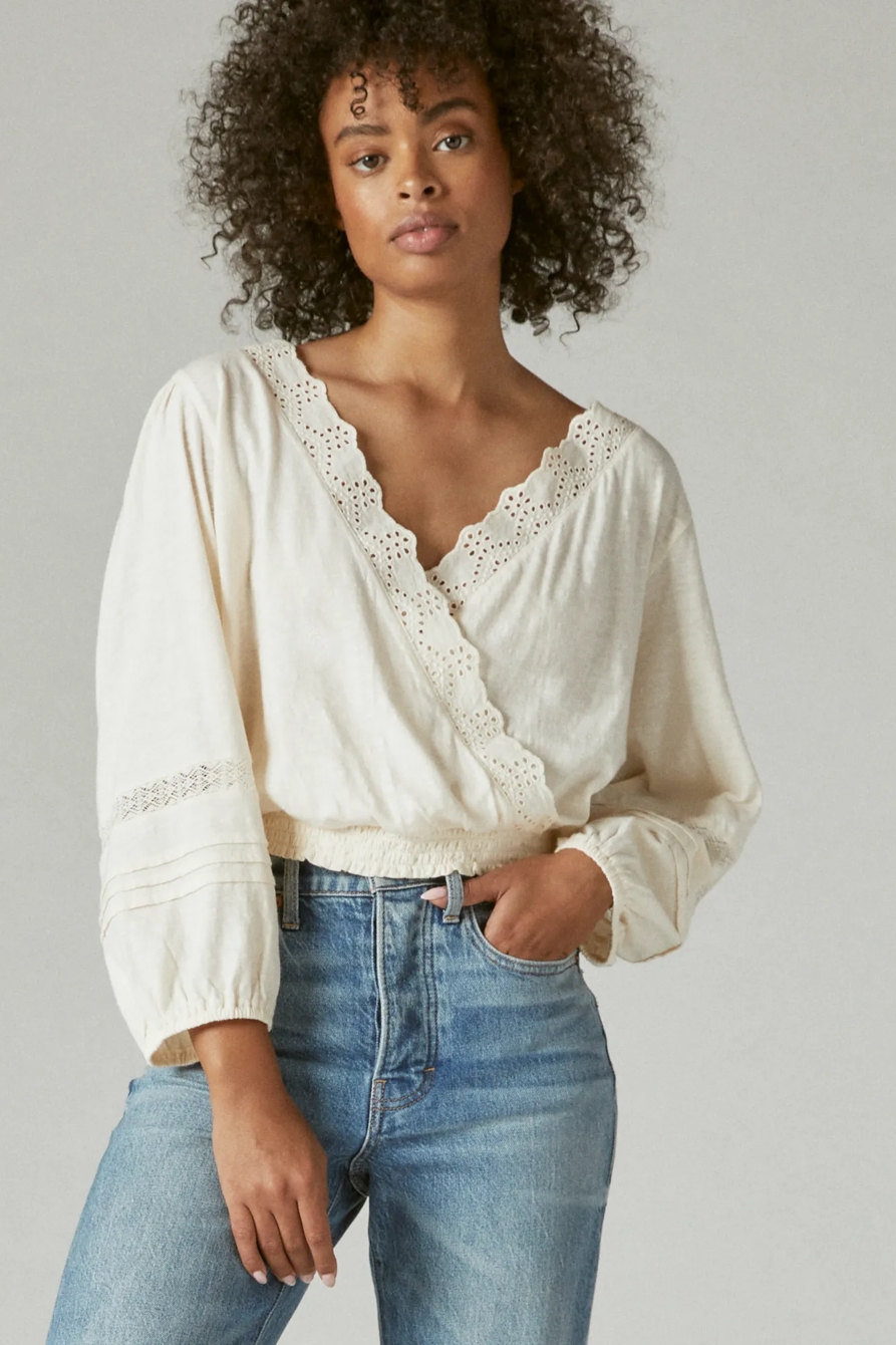 EYELET WRAP TOP, image 1