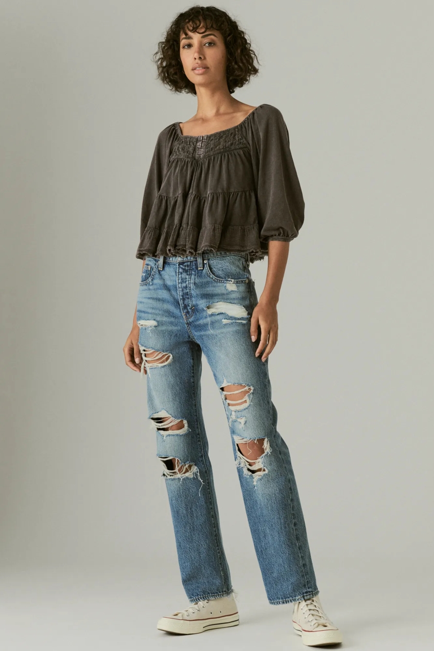 TEXTURED LONG SLEEVE TOP, image 2