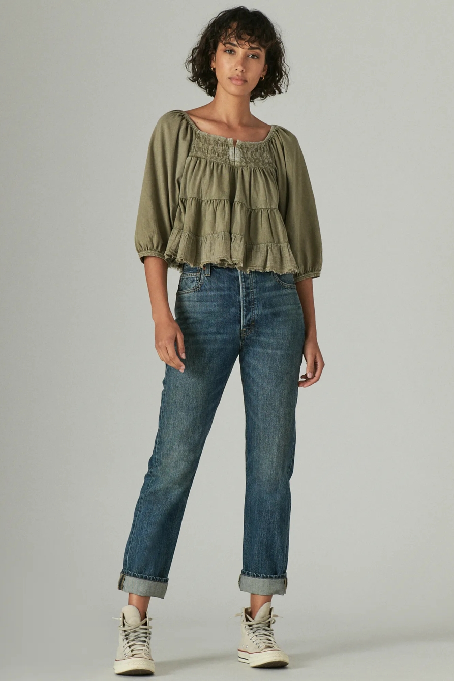 TEXTURED LONG SLEEVE TOP, image 2