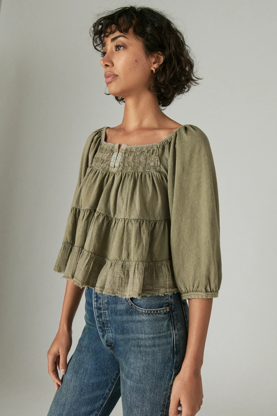 TEXTURED LONG SLEEVE TOP, image 3