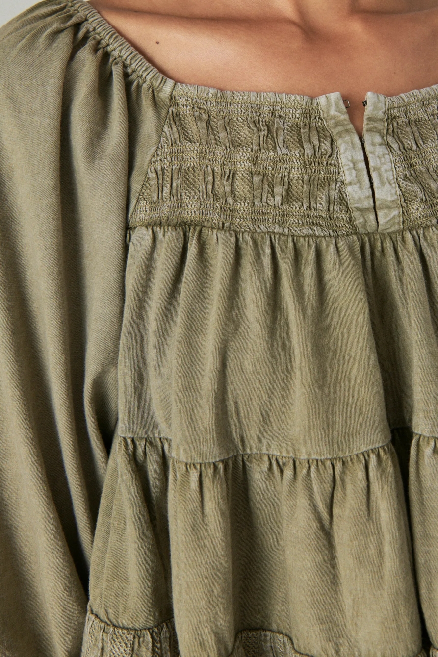 TEXTURED LONG SLEEVE TOP, image 5