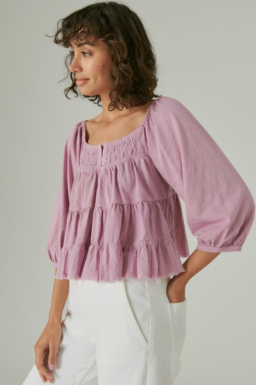 TEXTURED LONG SLEEVE TOP, image 3