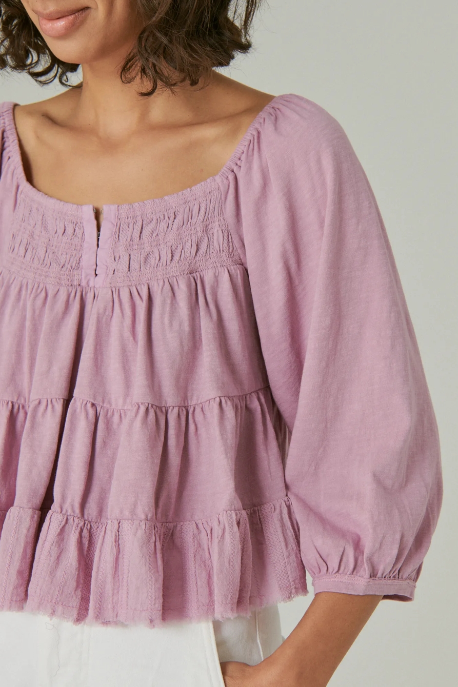 TEXTURED LONG SLEEVE TOP, image 5