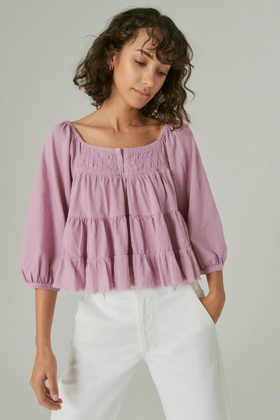TEXTURED LONG SLEEVE TOP, image 6