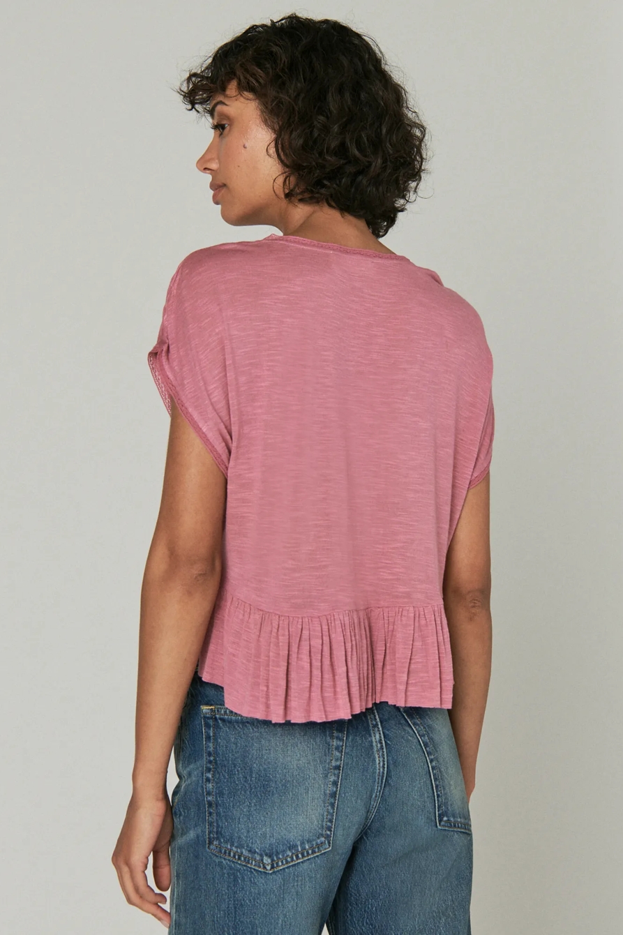 PRINTED PEPLUM TOP, image 4