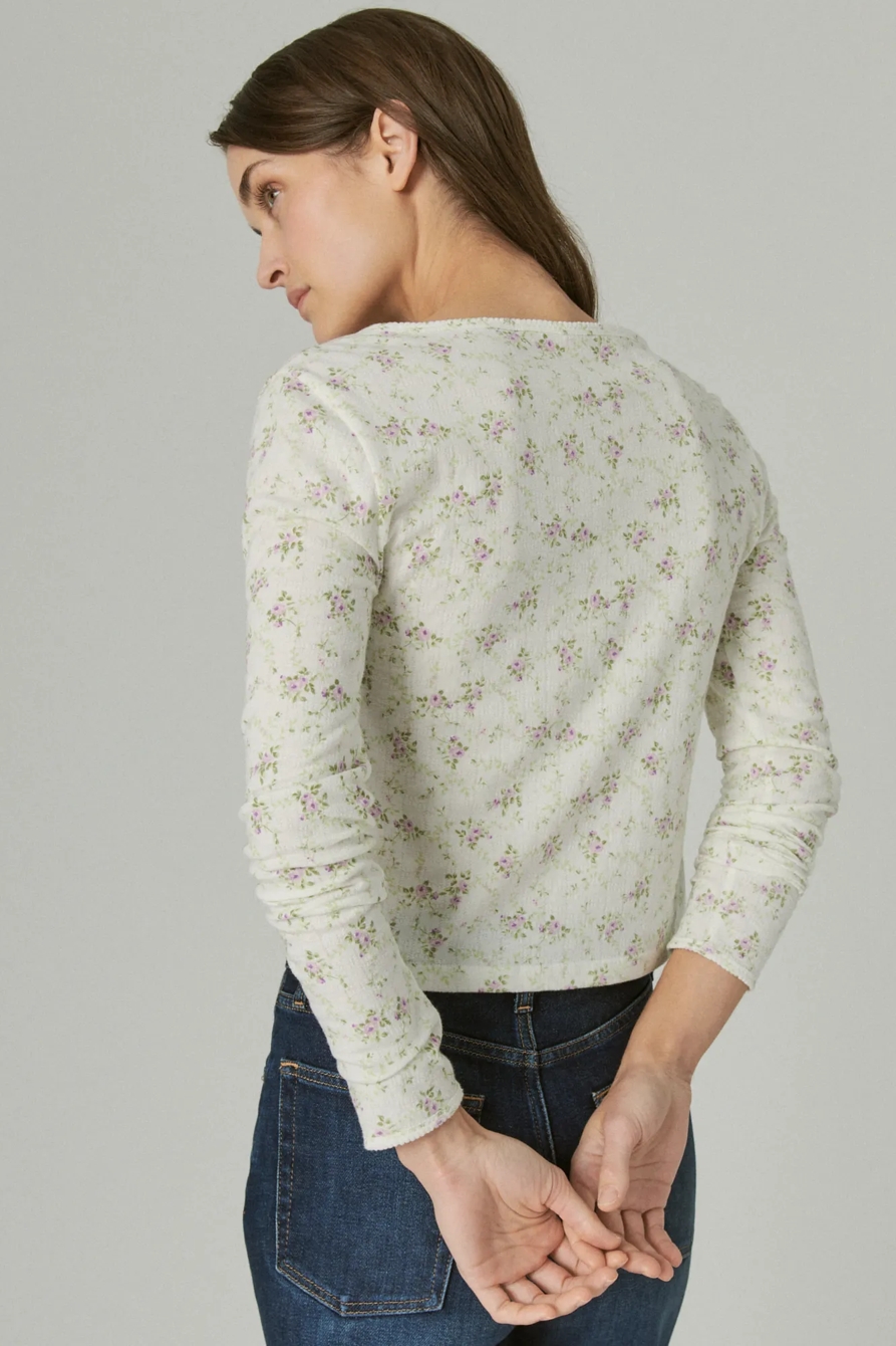 POINTELLE CARDIGAN TOP, image 4