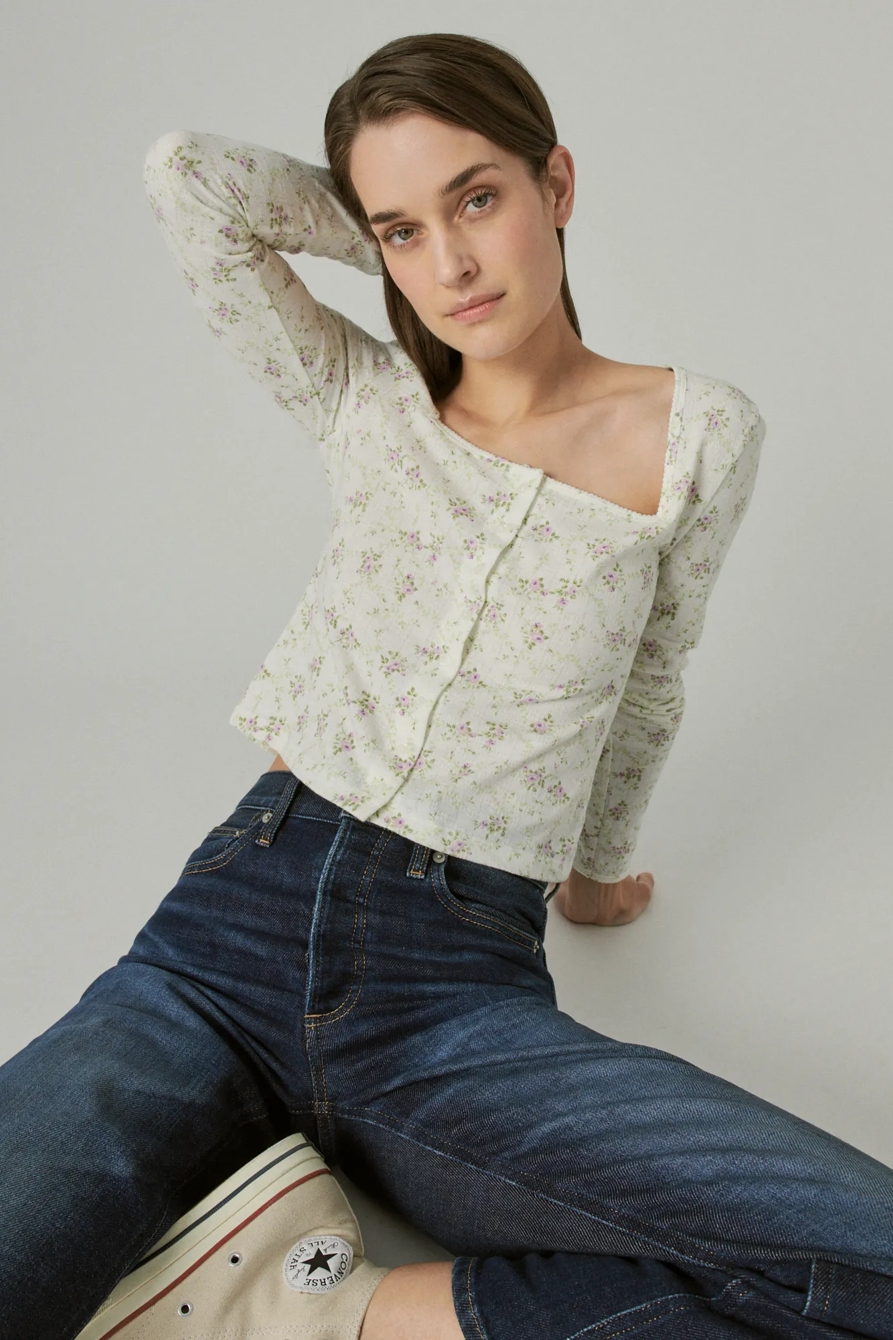 POINTELLE CARDIGAN TOP, image 6