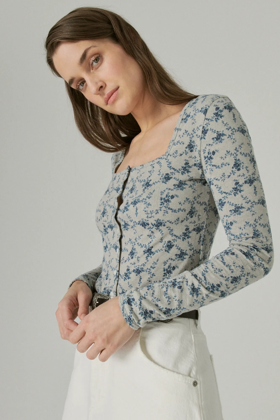 POINTELLE CARDIGAN TOP, image 3