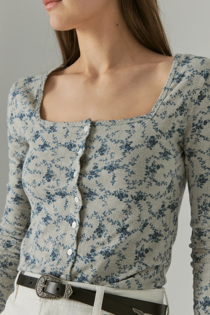 POINTELLE CARDIGAN TOP, image 5