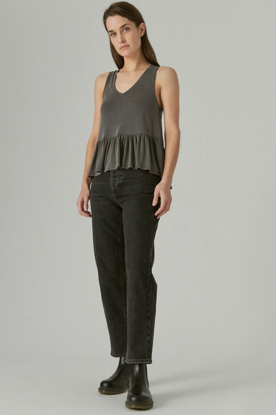 TIERED V-NECK TANK, image 2