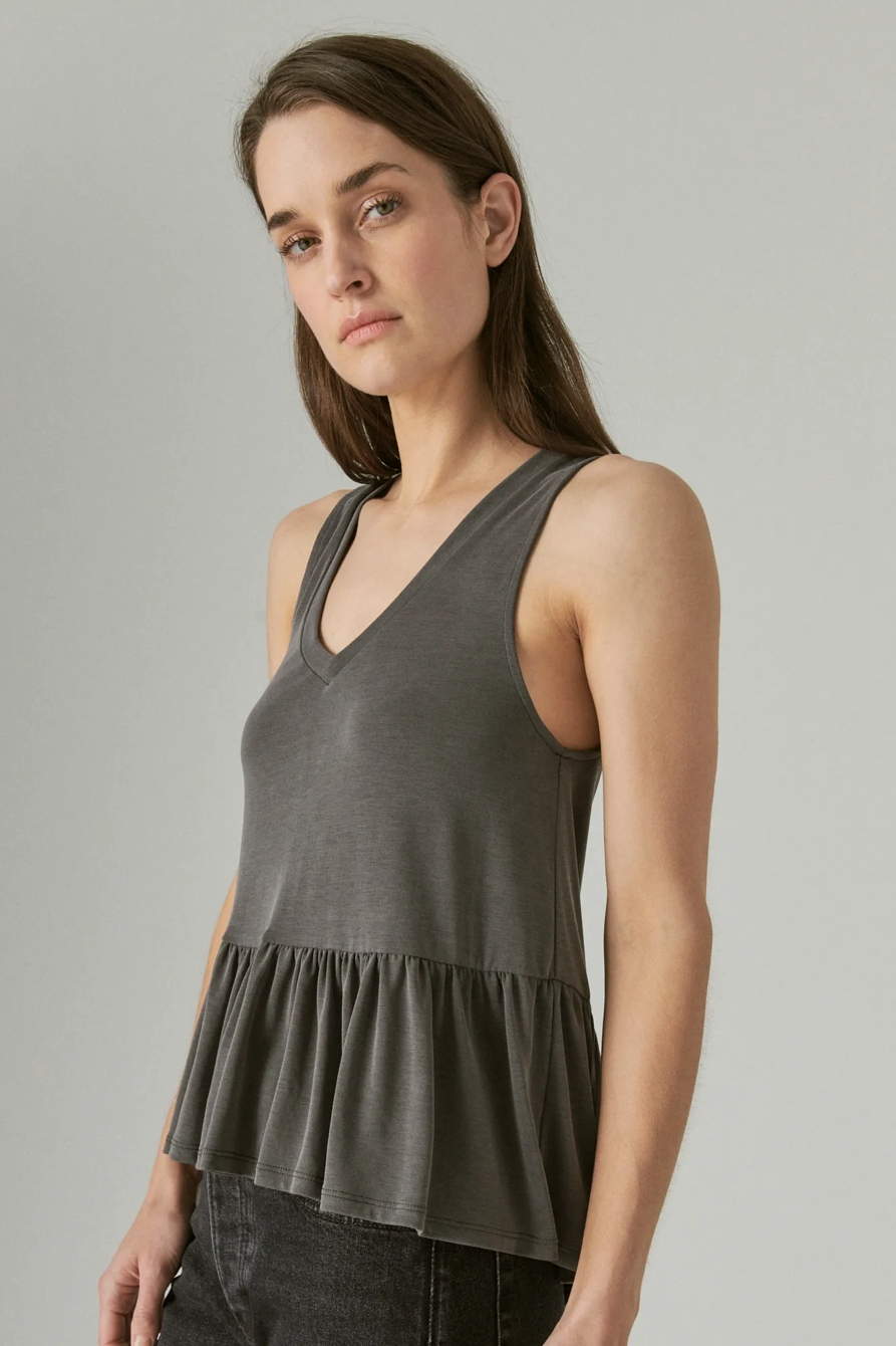 TIERED V-NECK TANK, image 3
