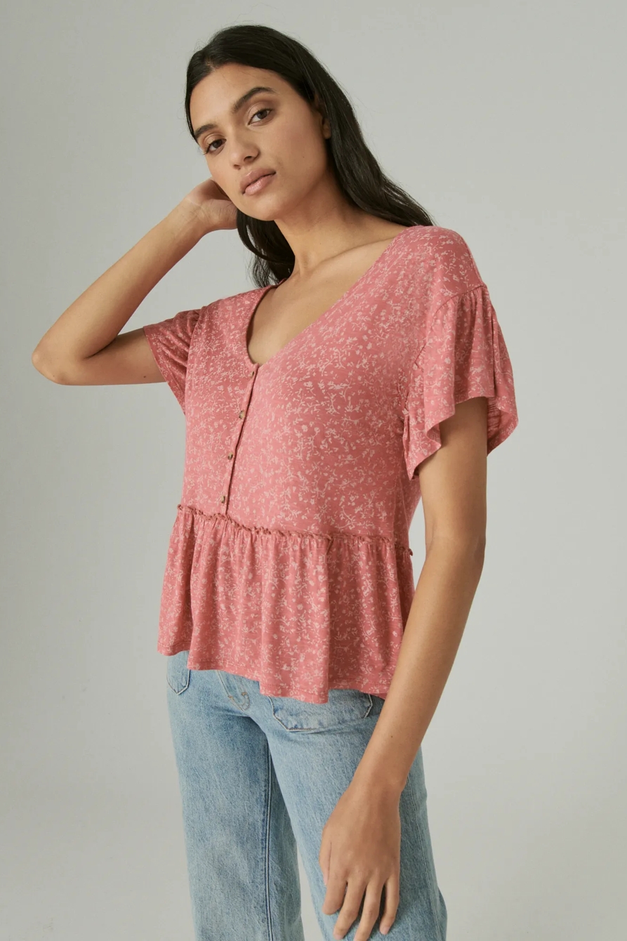 SHORT SLEEVE BUTTON TOP, image 3