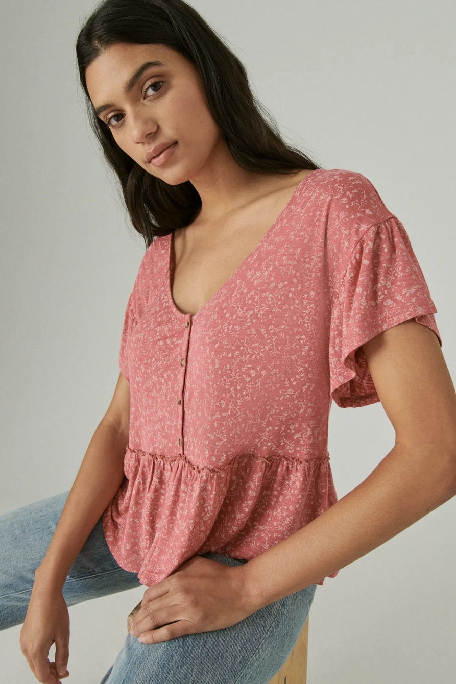 SHORT SLEEVE BUTTON TOP, image 6
