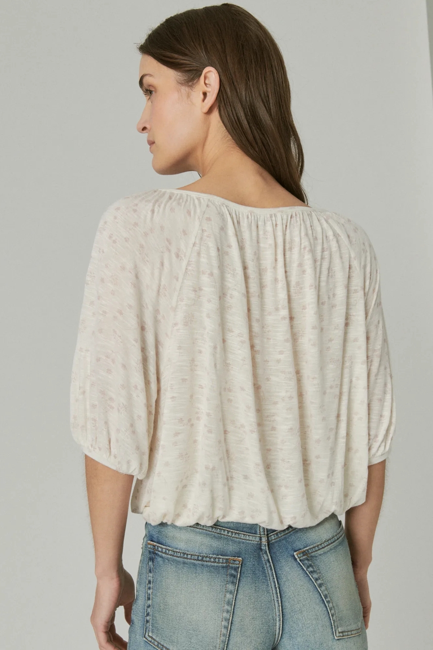 PRINTED PEASANT TOP, image 4