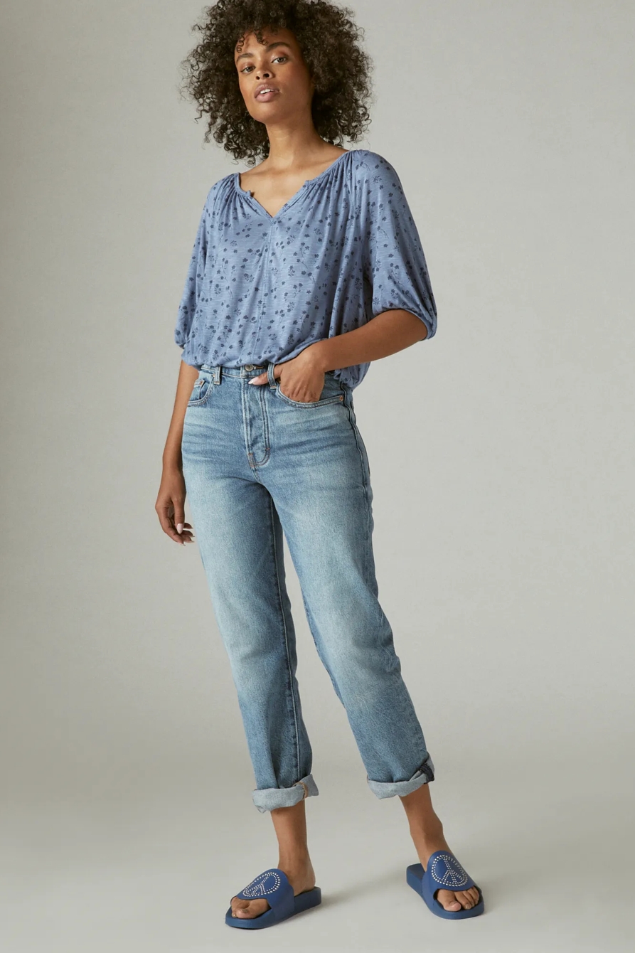 PRINTED PEASANT TOP, image 2