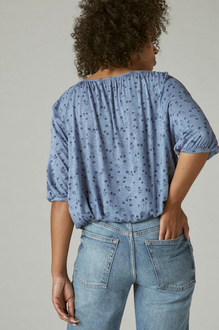 PRINTED PEASANT TOP, image 4