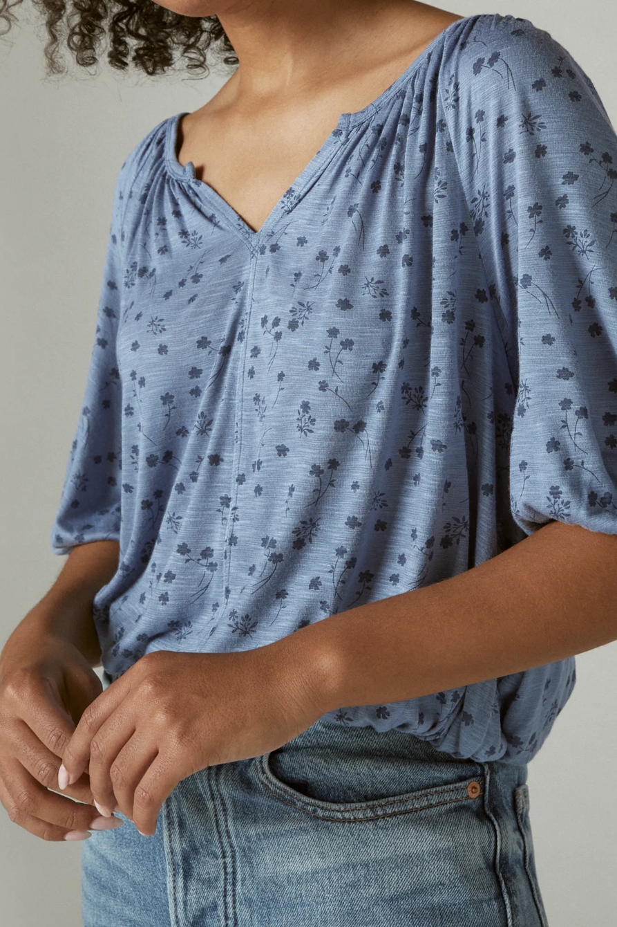PRINTED PEASANT TOP, image 5