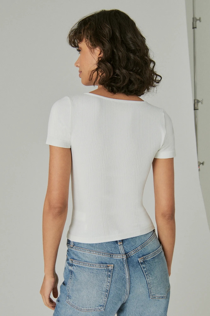 SEAMLESS HENLEY TEE, image 4