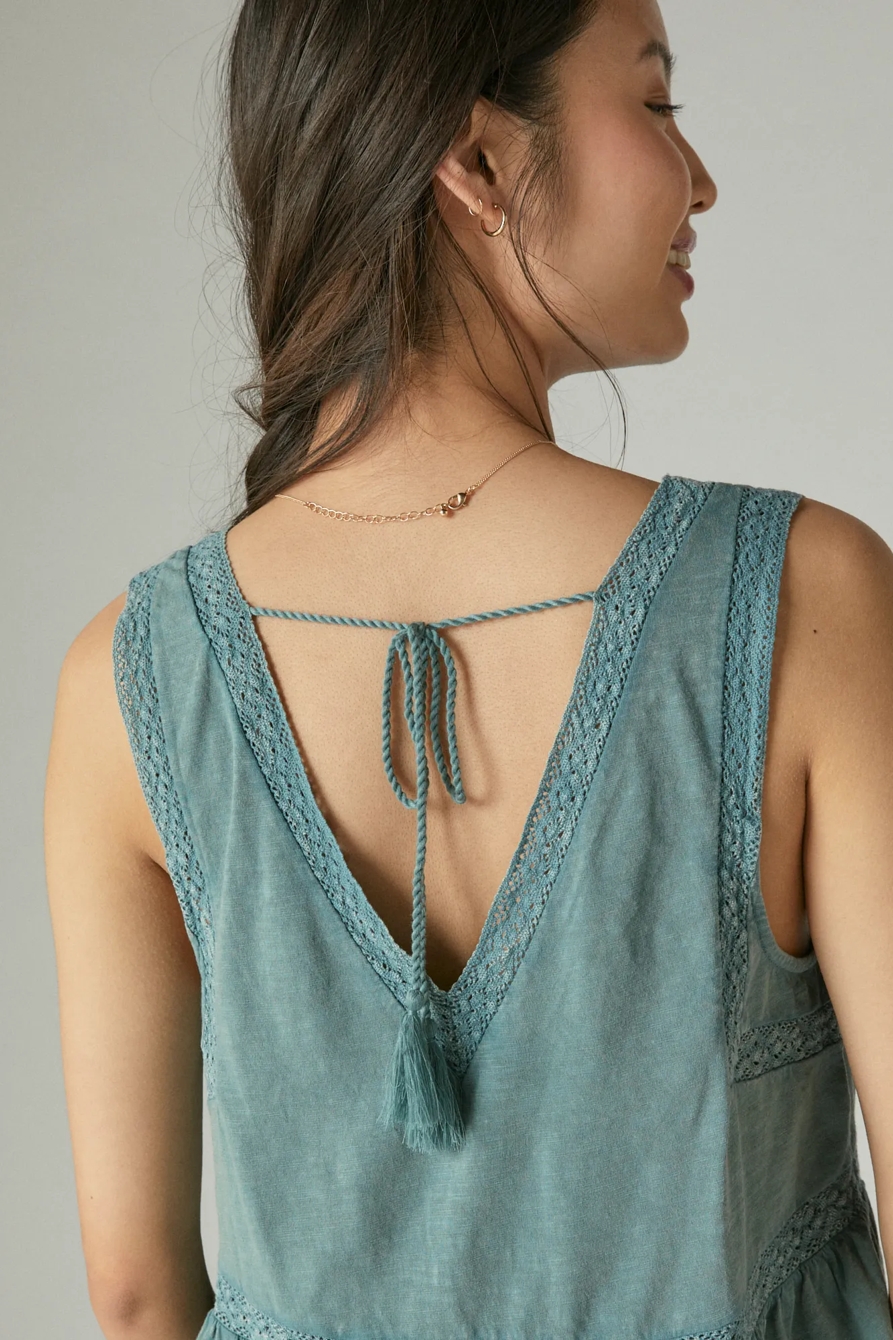 GEO LACE TRIM TANK, image 4
