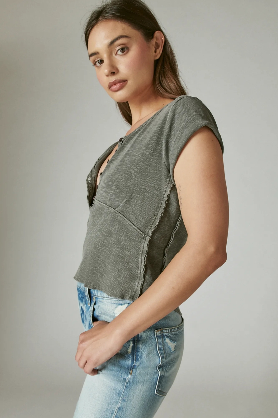 KNIT HENLEY TEE, image 3