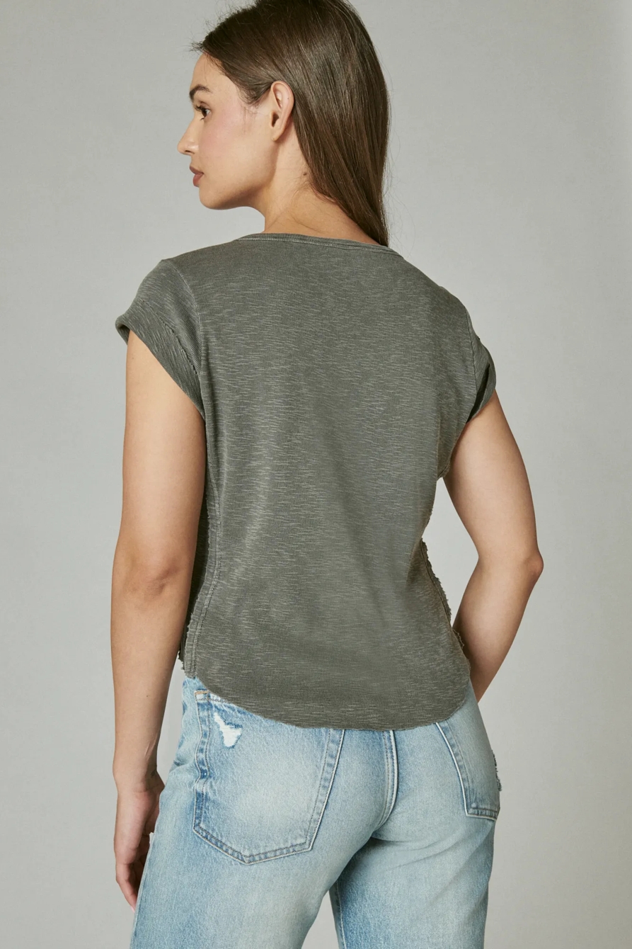 KNIT HENLEY TEE, image 4