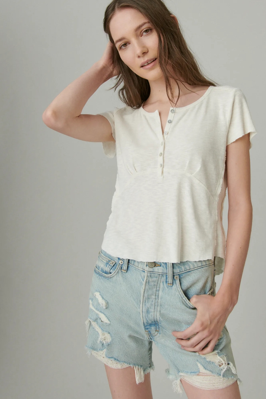 KNIT HENLEY TEE, image 2