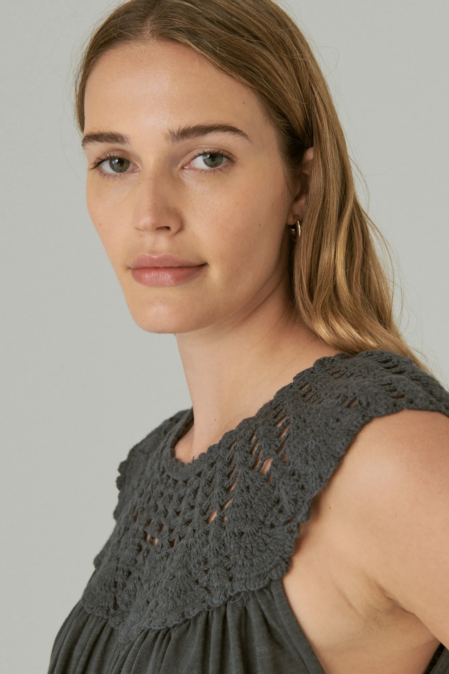 CROCHET YOKE TEE, image 4