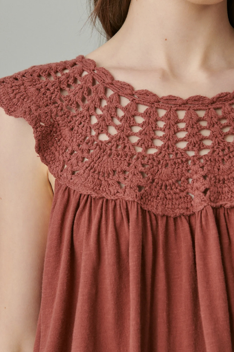 CROCHET YOKE TEE, image 3