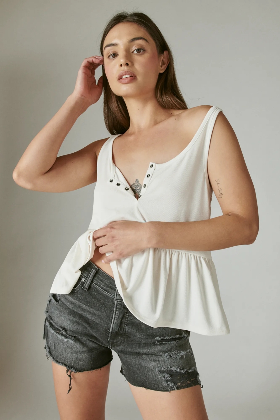 SANDWASH RIB HENLEY TANK, image 2