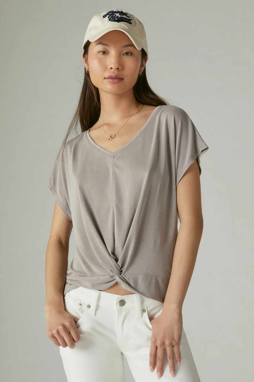 SANDWASH TWIST FRONT TEE, image 2
