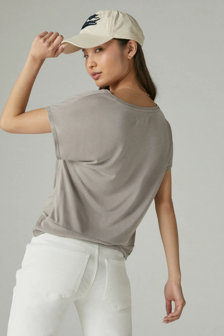 SANDWASH TWIST FRONT TEE, image 3