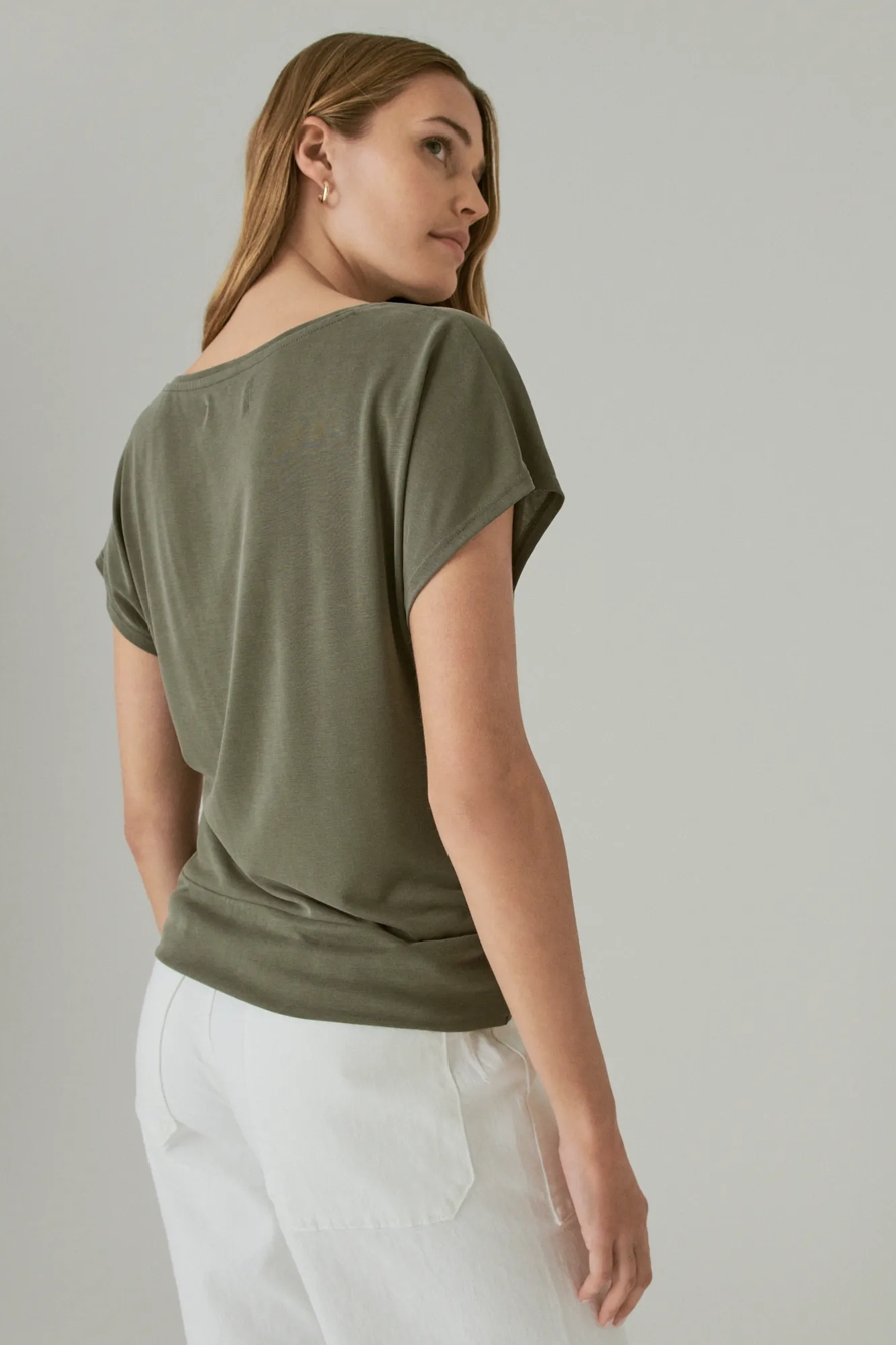SANDWASH TWIST FRONT TEE, image 3