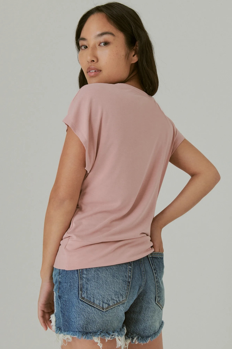 SANDWASH TWIST FRONT TEE, image 2