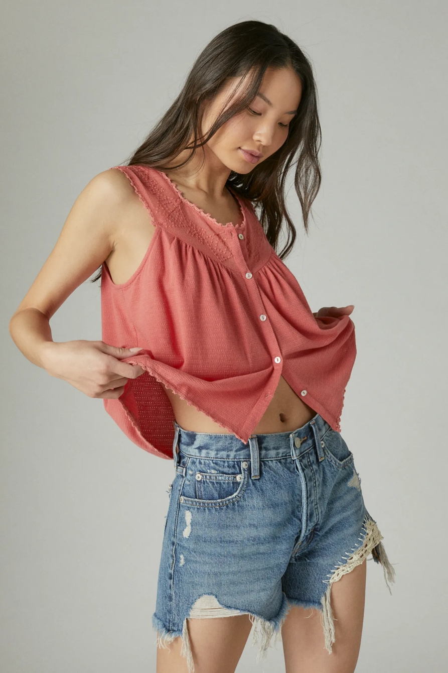 GEO EMBROIDERED TANK, image 2