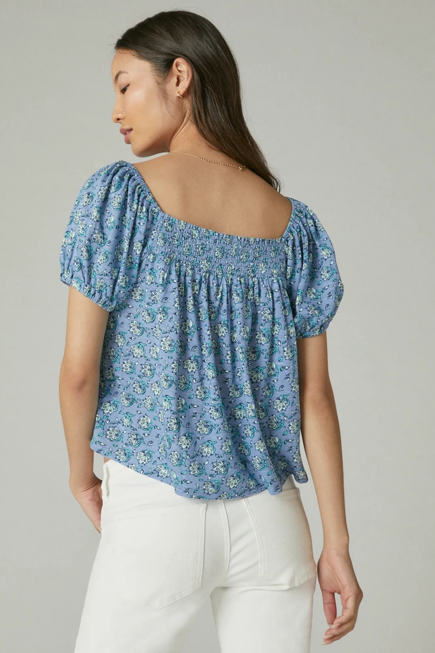 SQUARE NECK PRINTED TOP, image 2