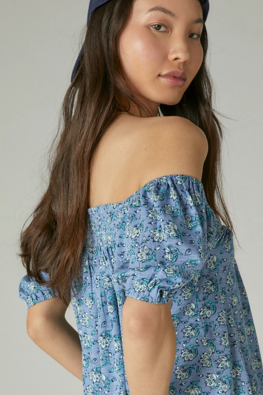 SQUARE NECK PRINTED TOP, image 3