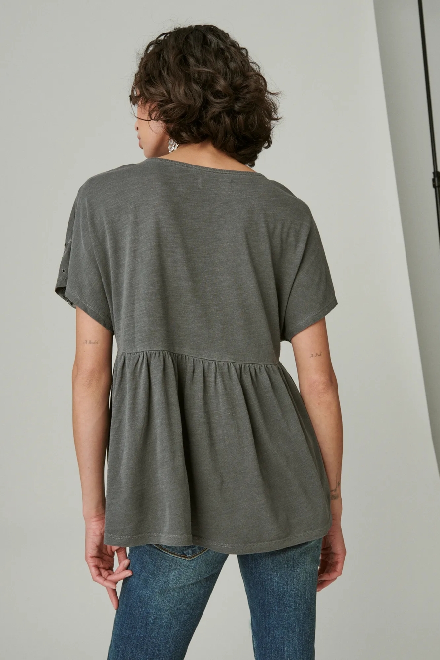 EYELET BABYDOLL TOP, image 3