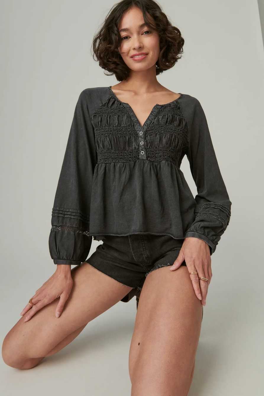 TEXTURED BABYDOLL TOP, image 2